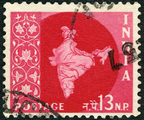 INDIA - 1957: shows Map of India, 1957