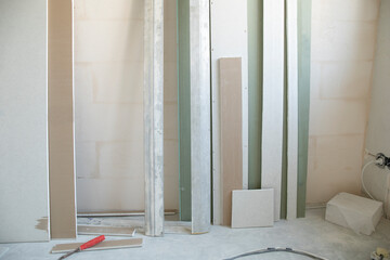 Construction materials residues in new apartment