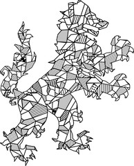 Fototapeta premium polygon style wolf design in vector format