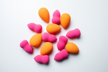 Top view makeup base applicator sponges.