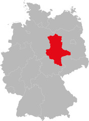 Saxony-Anhalt state isolated on Germany map. Business concepts and backgrounds.