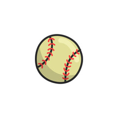 baseball doodle icon, vector illustration