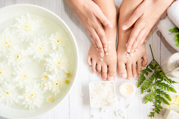 Spa beauty massage health wellness.  Spa Thai therapy treatment aromatherapy for foot and hands...