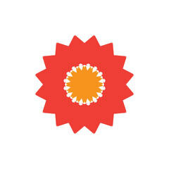 Sun Flower logo design vector
