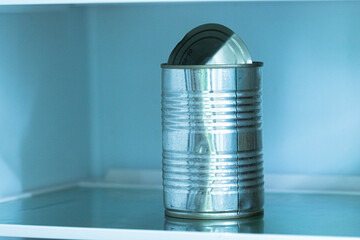 Leere Dose im Kühlschrank - nichts zu Essen