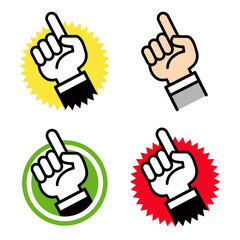 指差しのアイコンセット