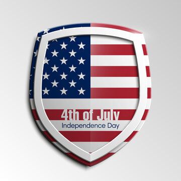 Creative shield USA Independence Day, Veterans Day