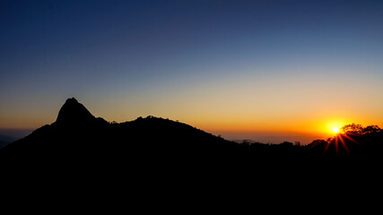 Beautiful sunset in Pico do Lopo (Lopo's Peak) - Extrema, Minas Gerais, Brazil