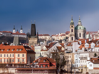 Fototapeta na wymiar Hradcany and St. Nicholas Church in Prague