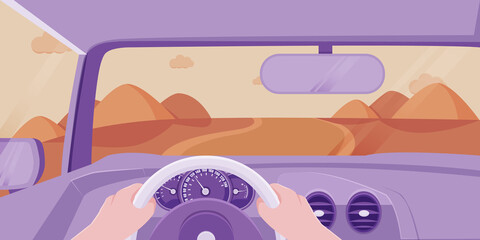 Is driving out to breathe naturally.
Illustration about driving.