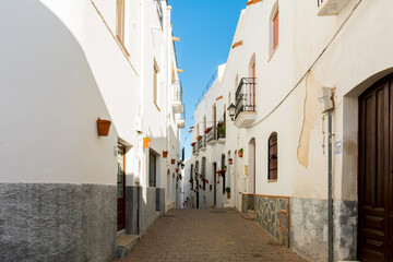 Fototapeta na wymiar Calles dentro de Mojácar, Almería, Andalucía, España