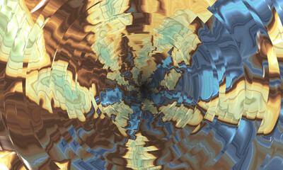 Abstract cosmic swirl for art projects. 3D illustration