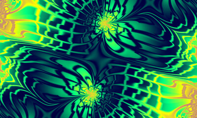 Beautiful abstract flower for art projects, cards, business, posters. 3D illustration, computer-generated fractal