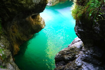 The Cascata della Soffia situated in the heart of Dolomiti Bellunesi National Park, Belluno, Veneto, Italy. Beautiful spot in nature. The Lago del Mis - lake in Veneto.  © Travel Photos