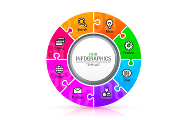 Infographics creative concept, business info templates option, data label plan.