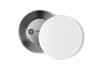 blank white badge isolated on white background mock up vector