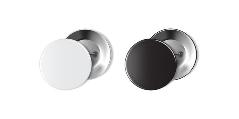 white and black blank vector badge