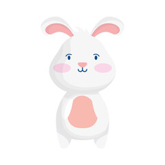 cute rabbit happy easter character