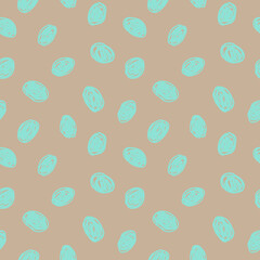Hipster polka dot pattern. Colorful abstract background with scribble circles. Vector hand drawn illustration.