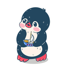  funny cartoon penguin