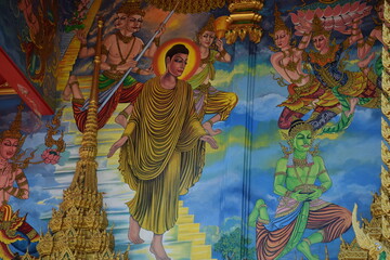 Fototapeta premium Buddhists, Buddhists and followers who practice good practices like