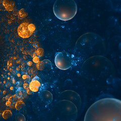 Obraz na płótnie Canvas Colorful bubbles, beautiful background for art project
