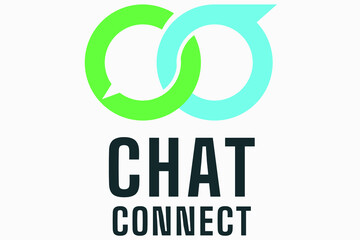 Fototapeta premium logo Concept for a Chat app or tech company. Icon for Chat.