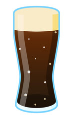 グラスビール：黒ビール