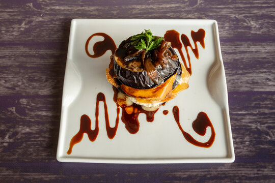 Timbal de berenjenas con queso