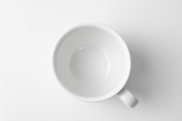 white cup on a white background