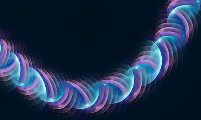 Elegant abstract wave, beautiful background for art projects. 3D illustration, computer-generated fractal