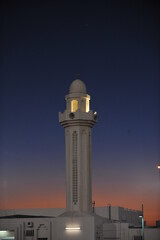 Fototapeta na wymiar mosque dome blue sky evening beautiful view 
