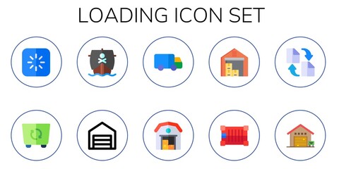 Modern Simple Set of loading Vector flat Icons