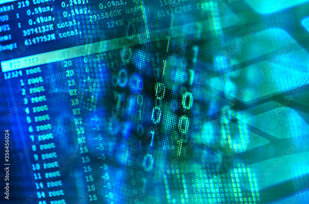 Poster program code on a monitor