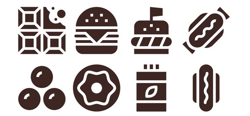 Modern Simple Set of fat Vector filled Icons