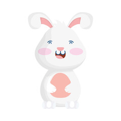 cute rabbit happy easter character