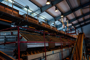 general plan inside an agricultural plant conveyor