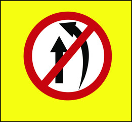 Illustration of traffic sign to represent 'OVERTAKING PROHIBITED'.