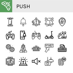 push icon set