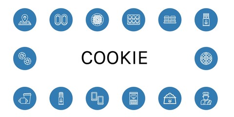 cookie simple icons set