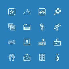 Editable 16 button icons for web and mobile