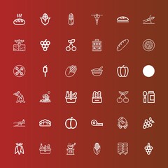 Editable 36 eating icons for web and mobile