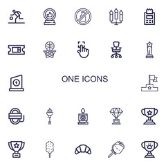 Editable 22 one icons for web and mobile