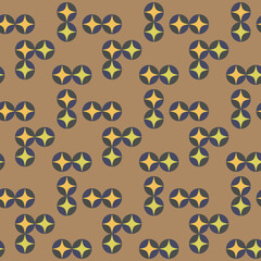 Japanese style retro vintage seamless pattern background round cross kaleidoscope