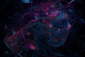 Abstract background with glowing lines, space theme