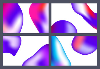 Set background style abstract liquid splash bubble