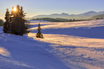 Sunrise in Rila mountains, Bulgaria