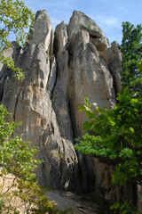 Mountainos landscape. Dragons park (Stone town). Sikhote-Alin mountain range, Lazo district, Primorsky Krai (Primorye), Far East, Russia.