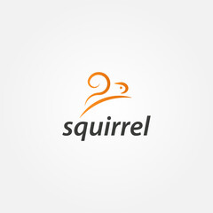 Squrrel Simple Logo Design illustration