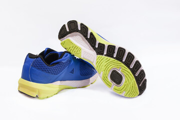 New sports sneakers on a white background. Sneakers for running, comfortable sports